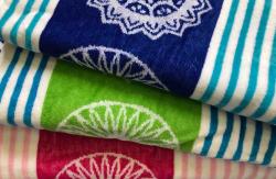 Oboustranná plážová osuška Lovely Home Elephant Mosaic Lime