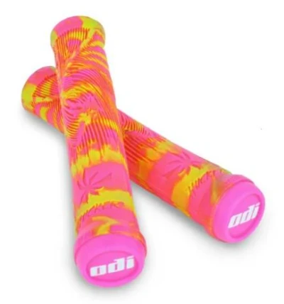 Odi Gripy BMX Hucker 160 mm bez límce žluto-růžové