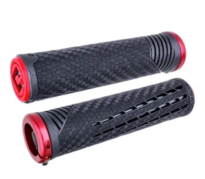 Odi Gripy MTB CF V2.1 Lock-On Closed End Pearl Black/Red