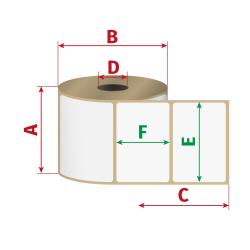 Etikety 100mm x 70mm, termo, D40/500ks Etikety 100mm x 70mm, termo, D40/500ks