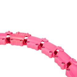 ONE FITNESS Masážní hula hoop OHA02 se závažím růžová