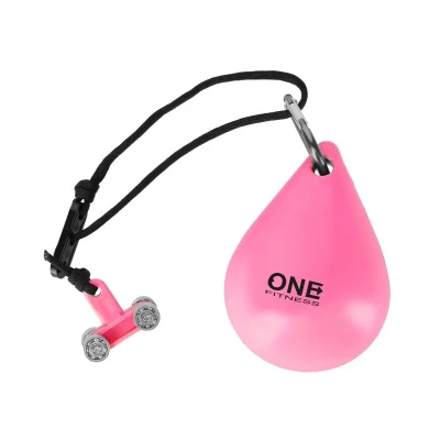 ONE FITNESS Masážní hula hoop OHA02 se závažím růžová (VÝPRODEJ)