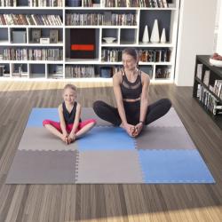 ONE FITNESS Ochranná puzzle podložka MP10 modro-sivá