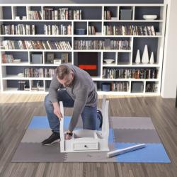 ONE FITNESS Ochranná puzzle podložka MP10 modro-sivá