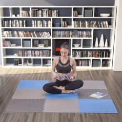 ONE FITNESS Ochranná puzzle podložka MP10 modro-sivá