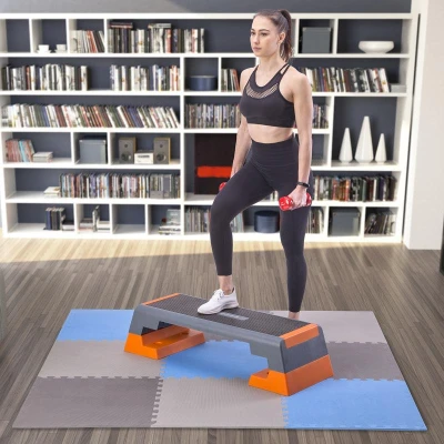 ONE FITNESS Ochranná puzzle podložka MP10 modro-šedá