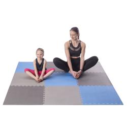 ONE FITNESS Ochranná puzzle podložka MP10 modro-sivá