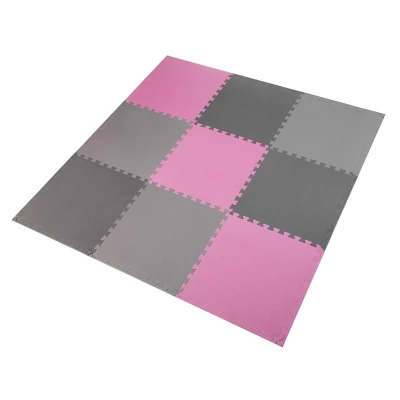 ONE FITNESS Ochranná puzzle podložka MP10 růžovo-šedá ONE FITNESS Ochranná puzzle podložka MP10 růžovo-šedá