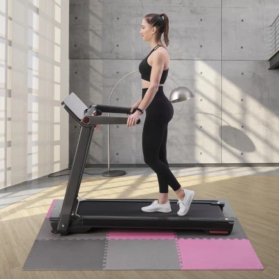 ONE FITNESS Ochranná puzzle podložka MP10 růžovo-šedá
