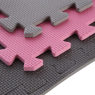 ONE FITNESS Ochranná puzzle podložka MP10 růžovo-šedá