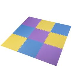 ONE FITNESS Ochranná puzzle podložka MP10 žlutá-modrá-fialová