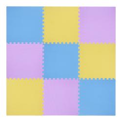 ONE FITNESS Ochranná puzzle podložka MP10 žlutá-modrá-fialová