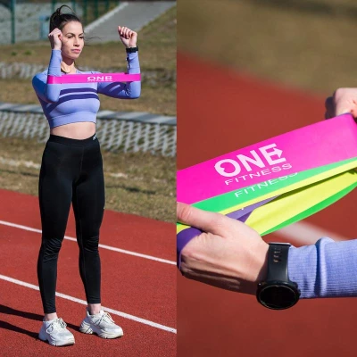 ONE FITNESS Sada odporových gum PBF SET04
