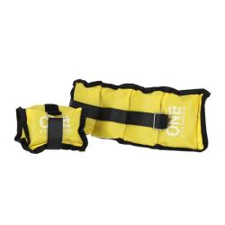 ONE FITNESS Zátěže na zápěstí a kotníky WW01 2 x 0,7 kg žluté ONE FITNESS Zátěže na zápěstí a kotníky WW01 2 x 0,7 kg žluté