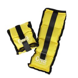 ONE FITNESS Zátěže na zápěstí a kotníky WW02 2 x 1,5 kg žluté