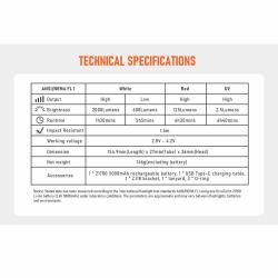 Orcatorch Video svítilna D710V 2000 lm