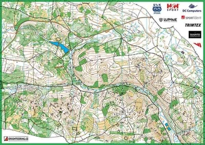 Orienteering.cz Rybníky 1000 dílků 68x48 cm motiv OB mapa puzzle