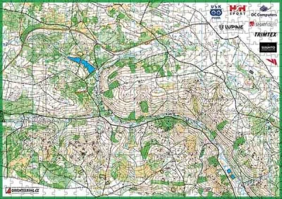 Orienteering.cz Rybníky 1000 dílků 68x48 cm motiv OB mapa puzzle