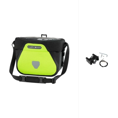 ORTLIEB Ultimate 6M HighVisibility - reflexní řídítková brašna + Mounting Set bez zámku