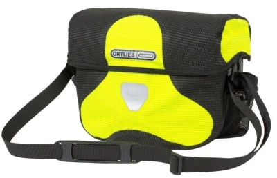ORTLIEB Ultimate 6M HighVisibility - reflexní řídítková brašna + Mounting Set se zámkem