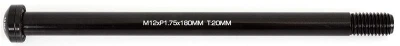 osa zadní Alu12/180 mm, závit M12x1,75 černá