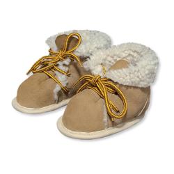 Ovčíno dětské kožené botičky - capáčky z jehnětiny POUZE 11 cm (VÝPRODEJ)