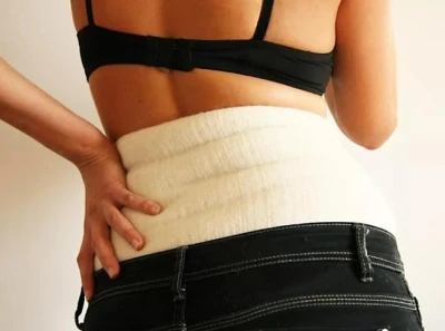 Ovčíno elastický ledvinový pás POUZE L - 90-105 cm (VÝPRODEJ)