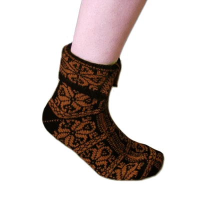 Ovčíno ponožky - Peruánky 1 pár - vzor D