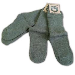 Ovčíno Ponožky z ovčí vlny zelené 3 páry - volný lem POUZE EU 35-38 (VÝPRODEJ)