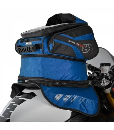 Oxford Tankbag na motocykl M30R, (černý/modrý, s magnetickou základnou, objem 30 l) Oxford Tankbag na motocykl M30R, (černý/modrý, s magnetickou základnou, objem 30 l)