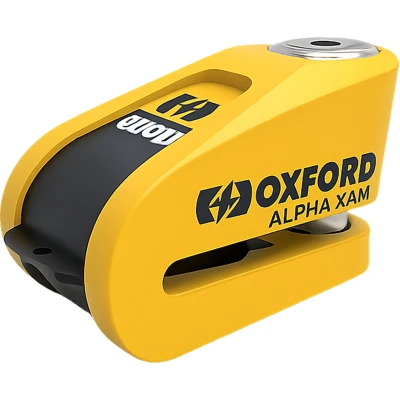 OXFORD Alpha Alarm XA14 žluto-černý zámek kotoučové brzdy na motorku