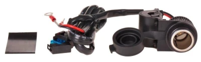 OXFORD Standard 12V černá zásuvka s objímkou na řídítka o průměru 22 a 25 mm