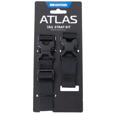 OXFORD Atlas Advanced Tail Straps Kit černé zavazadlové popruhy