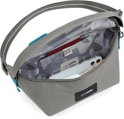 Pacsafe GO SLING PACK stone bezpečnostní ledvinka