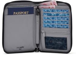 Pacsafe Peněženka RFIDSAFE COMPACT TRAVEL ORGANIZER jet black