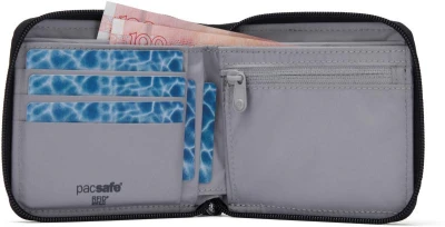 Pacsafe Peněženka RFIDSAFE ZIP AROUND WALLET jet black