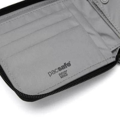 Pacsafe Peněženka RFIDSAFE ZIP AROUND WALLET jet black