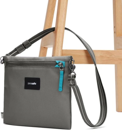 Pacsafe GO CROSSBODY POUCH stone bezpečnostní taška