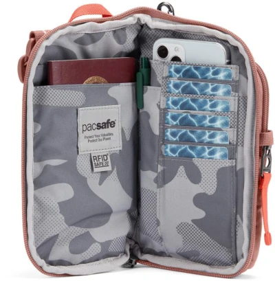 Pacsafe GO TECH CROSS BODY rose taška