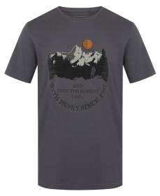Husky Tee Moon M dark grey pánské bavlněné triko