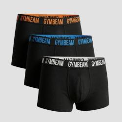 GymBeam Pánske boxerky FIT Trunks 3Pack Black