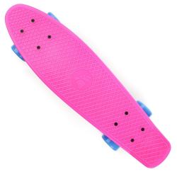 Meteor 56 cm AL truck neonově růžový - modrý Pennyboard