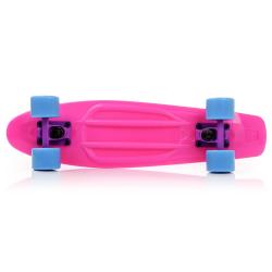 Meteor 56 cm AL truck neonově růžový - modrý Pennyboard