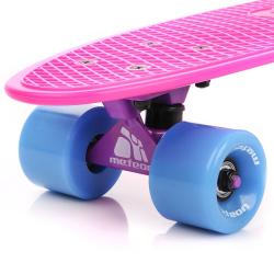Meteor 56 cm AL truck neonově růžový - modrý Pennyboard