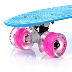 Meteor 56 cm s LED kolečky Blue Pennyboard