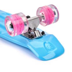 Meteor 56 cm s LED kolečky Blue Pennyboard