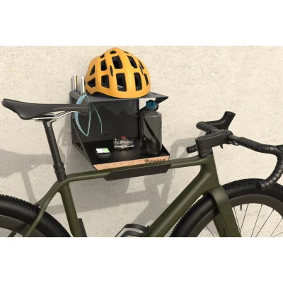 Peruzzo Držák BIKE KIT BOX na zeď, ocelový, černý