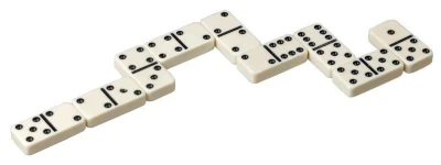 Philos Spiele Domino Double Exclusive olivová dřevěná hra domino