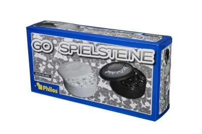 Philos Spiele GO bílé a černé skleněné kameny 180+180