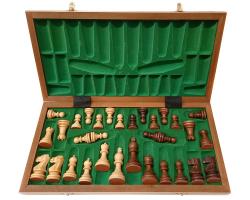 Philos Šachy Staunton Nefertiti s intarzovanou skládací šachovnicí Old Style (AKČNÍ CENA)